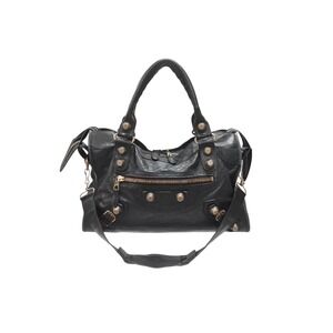 BALENCIAGA The Giant City handbag shoulder bag black Rose Pink